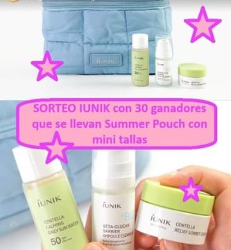 SORTEO IUNIK con 30 ganadores que se llevan Summer Pouch con mini tallas