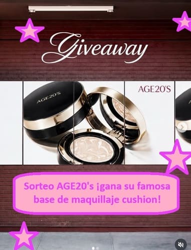 Sorteo AGE20's ¡gana su famosa base de maquillaje cushion!
