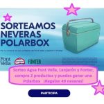 Sorteo Agua Font Vella, Lanjarón y Fonter, compra 2 productos y puedes ganar una Polarbox