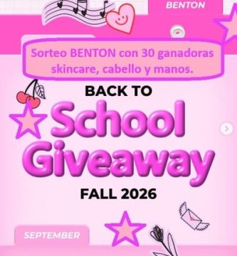 Sorteo BENTON con 30 ganadoras skincare, cabello y manos.
