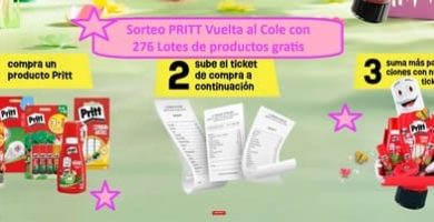 Sorteo PRITT Vuelta al Cole con 276 Lotes de productos gratis