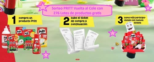 Sorteo PRITT Vuelta al Cole con 276 Lotes de productos gratis