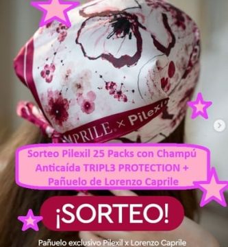 Sorteo Pilexil 25 Packs con Champú Anticaída TRIPL3 PROTECTION + Pañuelo de Lorenzo Caprile