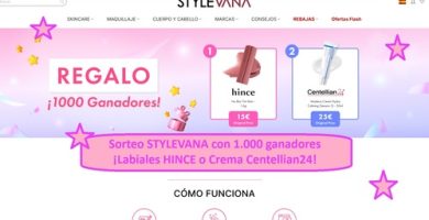 Sorteo STYLEVANA con 1.000 ganadores ¡Labiales HINCE o Crema Centellian24!
