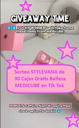 Sorteo STYLEVANA de 30 Cajas Gratis Belleza MEDICUBE en Tik Tok