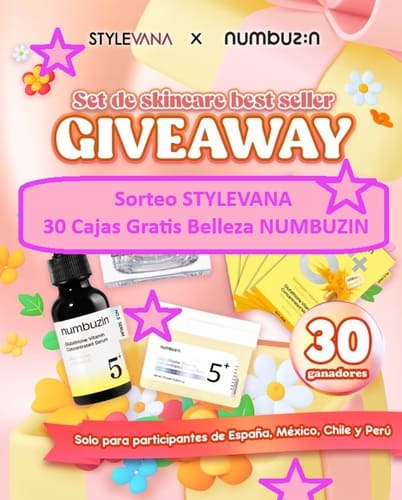 Sorteo STYLEVANA de 30 Cajas Gratis Belleza NUMBUZIN
