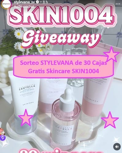 Sorteo STYLEVANA de 30 Cajas Gratis Skincare SKIN1004