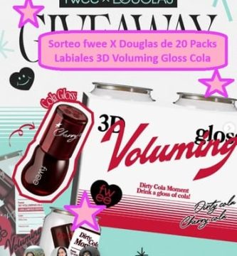 Sorteo fwee X Douglas de 20 Packs Labiales 3D Voluming Gloss Cola