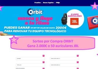 Sorteo por Compra ORBIT, gana 2.000€ o 50 auriculares JBL