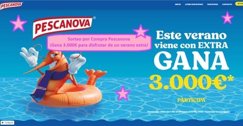 Sorteo por Compra Pescanova ¡Gana 3.000€ para disfrutar de un verano extra!