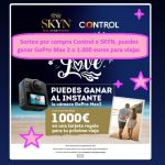 Sorteo por compra Control o SKYN, puedes ganar GoPro Max 2 o 1.000 euros para viajar.