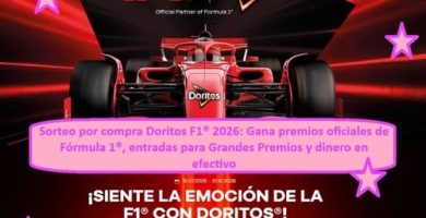 Sorteo por compra Doritos F1® 2026: Gana premios oficiales de Fórmula 1®, entradas para Grandes Premios y dinero en efectivo