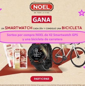 Sorteo por compra NOEL de 42 Smartwatch GPS y una bicicleta de carretera