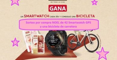 Sorteo por compra NOEL de 42 Smartwatch GPS y una bicicleta de carretera