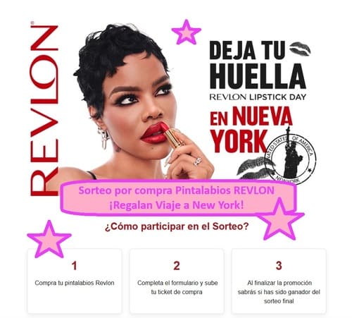 Sorteo por compra Pintalabios REVLON ¡Regalan Viaje a New York!