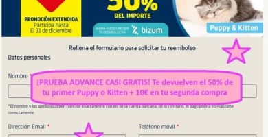 ¡PRUEBA ADVANCE CASI GRATIS! Te devuelven el 50% de tu primer Puppy o Kitten + 10€ en tu segunda compra