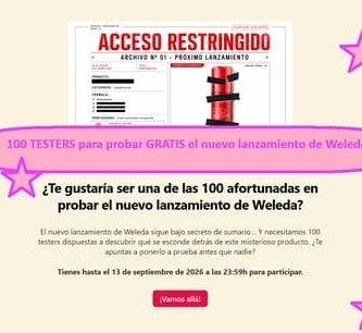 100 TESTERS para probar GRATIS el nuevo lanzamiento de Weleda