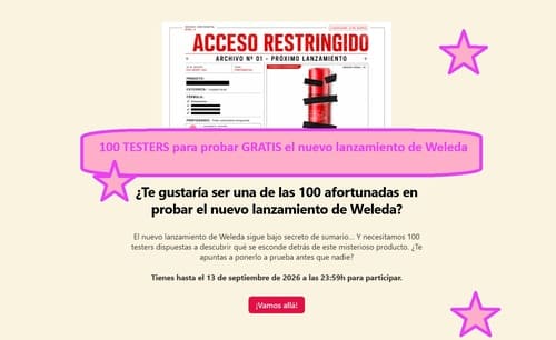 100 TESTERS para probar GRATIS el nuevo lanzamiento de Weleda