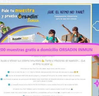 1200 muestras gratis a domicilio ORSADIN INMUN