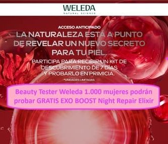 Beauty Tester Weleda 1.000 mujeres podrán probar GRATIS EXO BOOST Night Repair Elixir