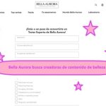 Bella Aurora busca creadoras de contenido de belleza