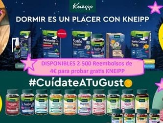 DISPONIBLES 2.500 Reembolsos de 4€ para probar gratis KNEIPP