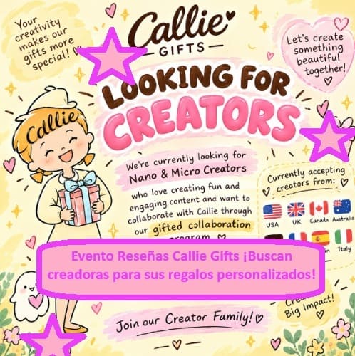 Evento Reseñas Callie Gifts ¡Buscan creadoras para sus regalos personalizados1
