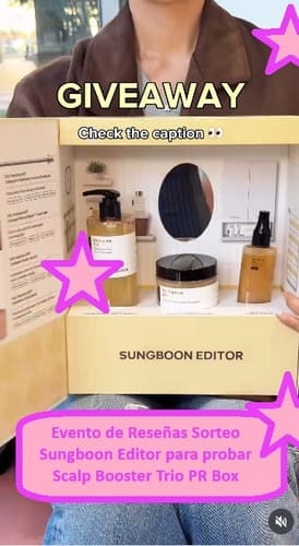 Evento de Reseñas Sorteo Sungboon Editor para probar Scalp Booster Trio PR Box