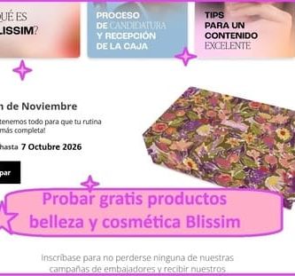 Probar gratis Caja Belleza Blissim, buscan chicas cada mes.