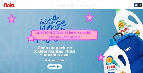 SORTEO FLOTA de 15 lotes + mochila para la vuelta al cole