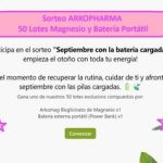 Sorteo ARKOPHARMA de 50 Lotes Magnesio y Batería Portátil