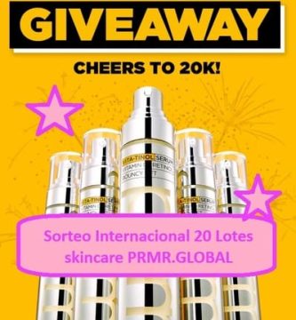 Sorteo Internacional 20 Lotes skincare PRMR.GLOBAL