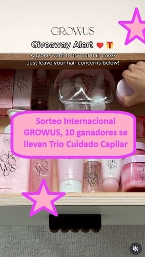 Sorteo Internacional GROWUS, 10 ganadores se llevan Trio Cuidado Capilar