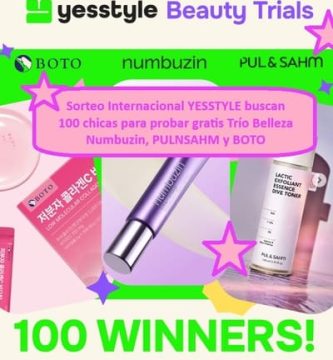 Sorteo Internacional YESSTYLE buscan 100 chicas para probar gratis Trío Belleza Numbuzin, PULNSAHM y BOTO