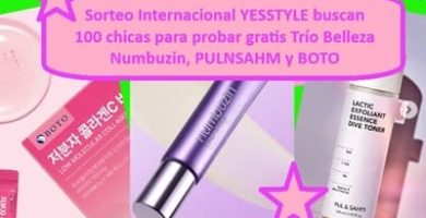 Sorteo Internacional YESSTYLE buscan 100 chicas para probar gratis Trío Belleza Numbuzin, PULNSAHM y BOTO
