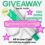 Sorteo Internacional Zipiderm con 50 cremas EGF PDRN GRATIS