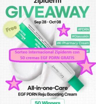 Sorteo Internacional Zipiderm con 50 cremas EGF PDRN GRATIS