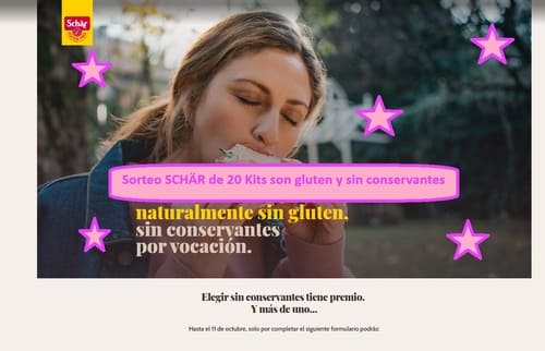 Sorteo SCHÄR de 20 Kits son gluten y sin conservantes