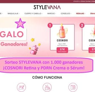 Sorteo STYLEVANA con 1.000 ganadores ¡COSNORI Retina y PDRN Crema o Sérum!