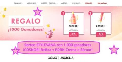 Sorteo STYLEVANA con 1.000 ganadores ¡COSNORI Retina y PDRN Crema o Sérum!
