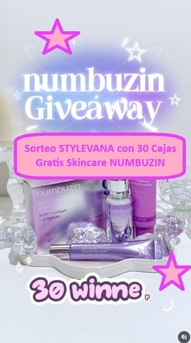 Sorteo STYLEVANA con 30 Cajas Gratis Skincare NUMBUZIN