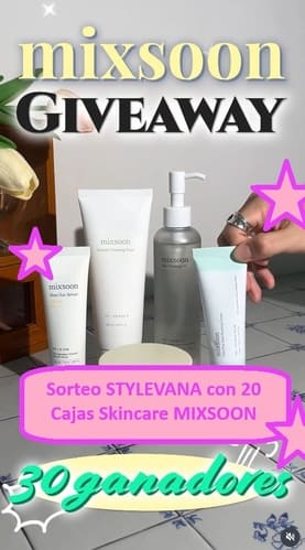 Sorteo STYLEVANA de 30 cajas gratis skincare Mixsoon