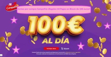Sorteo por compra Campofrío con 64 Bizum de 100 euros.