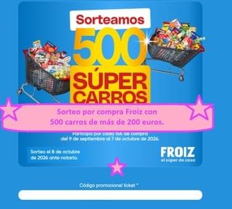 Sorteo por compra Froiz con 500 carros de más de 200 euros.