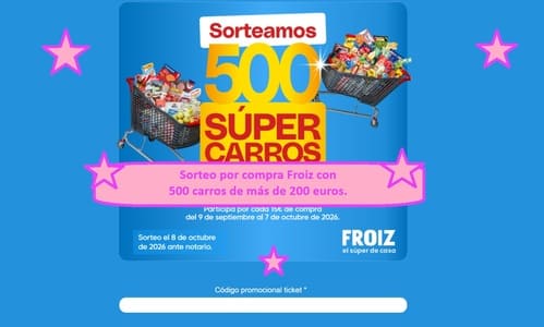 Sorteo por compra Froiz con 500 carros de más de 200 euros.