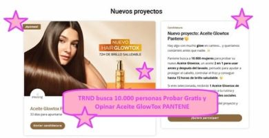 TRND busca 10.000 personas Probar Gratis y Opinar Aceite GlowTox PANTENE