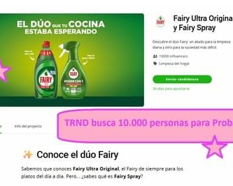 TRND busca 10.000 personas para Probar Fairy