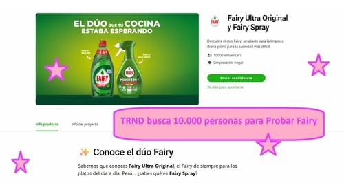TRND busca 10.000 personas para Probar Fairy