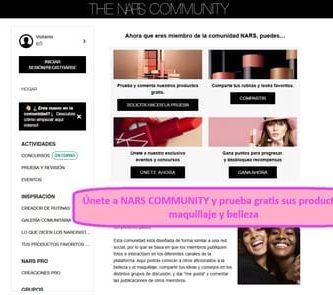 Únete a NARS COMMUNITY y prueba gratis sus productos maquillaje