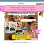 WAMIZ regala 1.000 muestras gratis Purina Pro Plan Wt Foot para gatos.